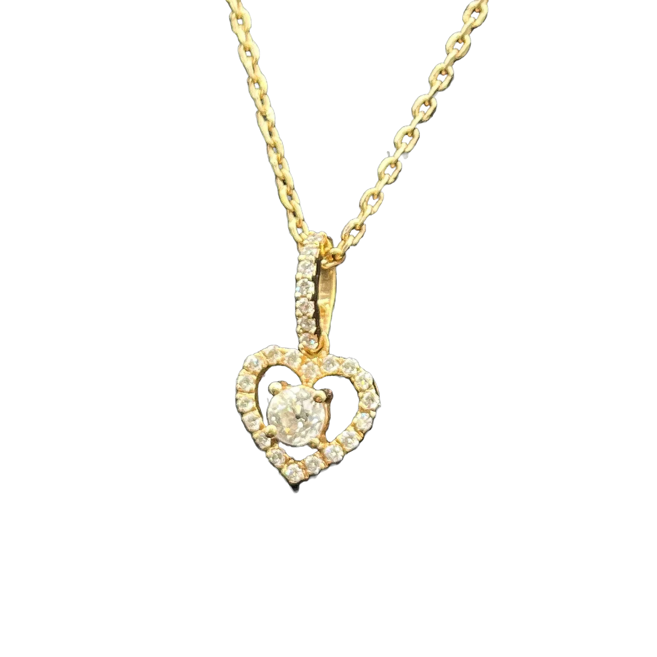 14KR .40CT FVS2 HEART PENDANT