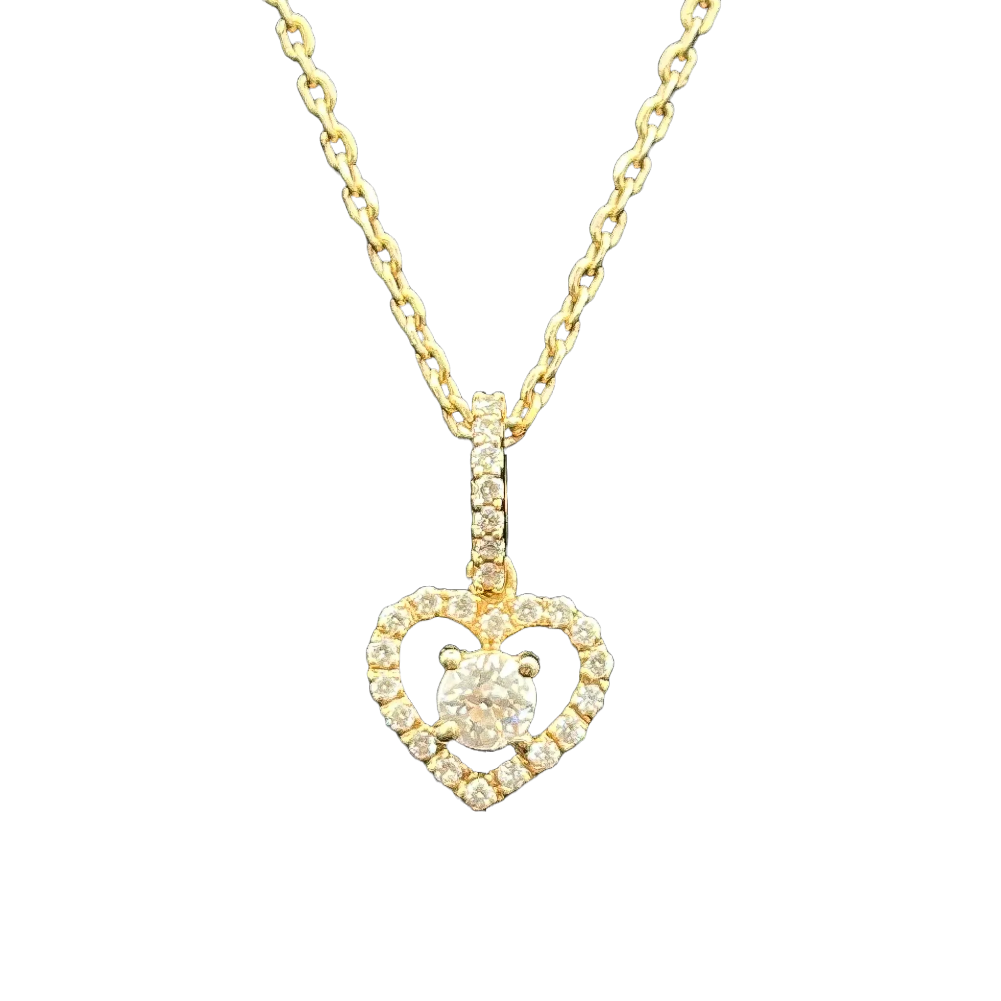 14KR .40CT FVS2 HEART PENDANT