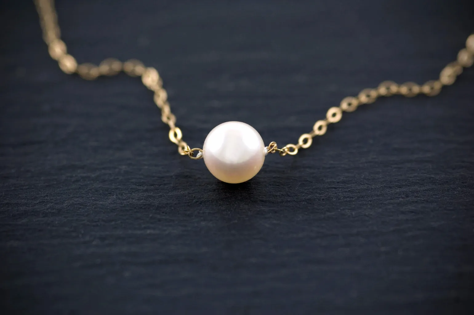 16" 14kt Gold Cable Chain for Add-a-Pearl Necklace