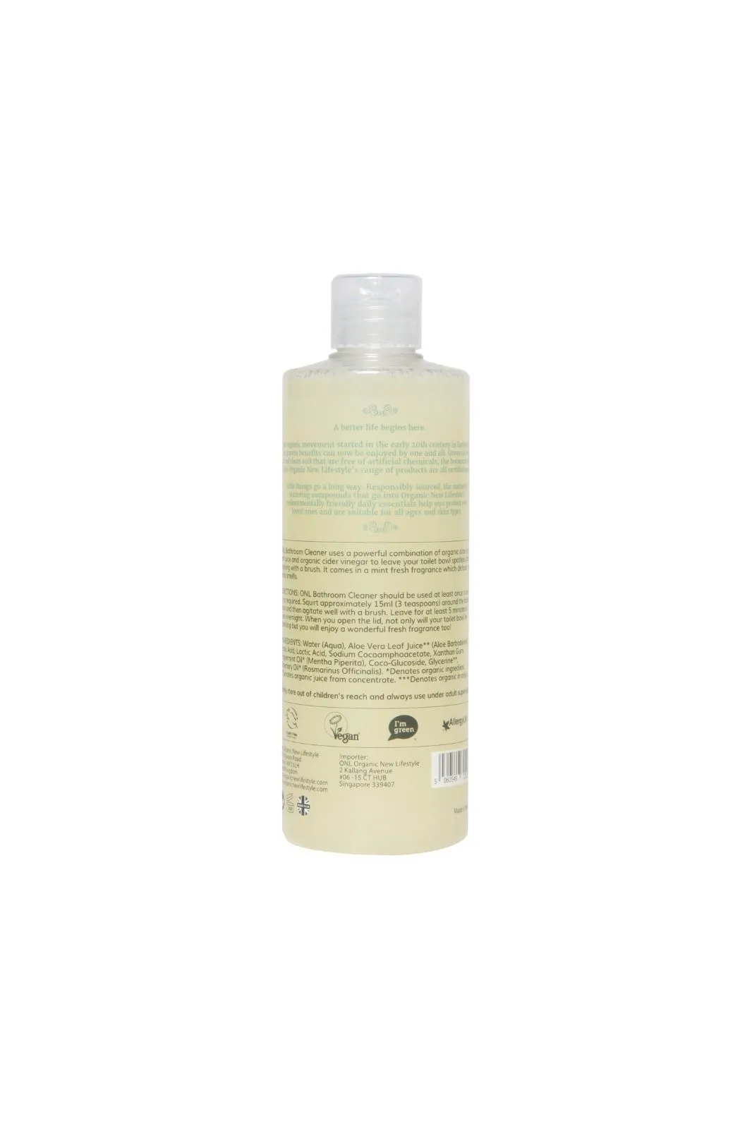 [2-Pack] Organic New Lifestyle Bathroom Cleaner- Mint Exp:
