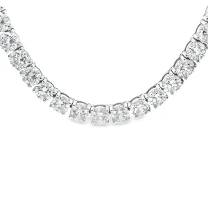 24.40ct 18k White Gold Diamond Necklace