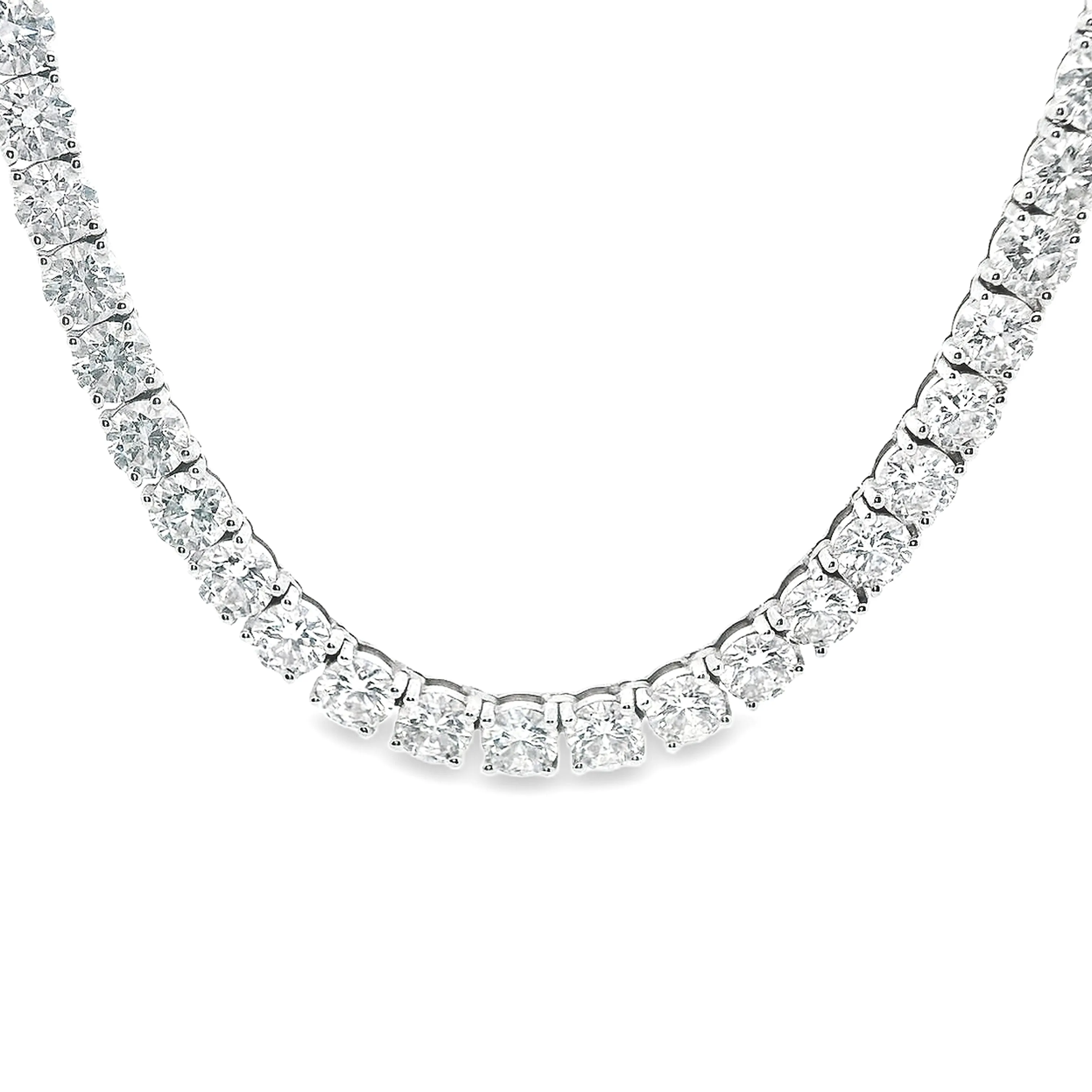 24.40ct 18k White Gold Diamond Necklace
