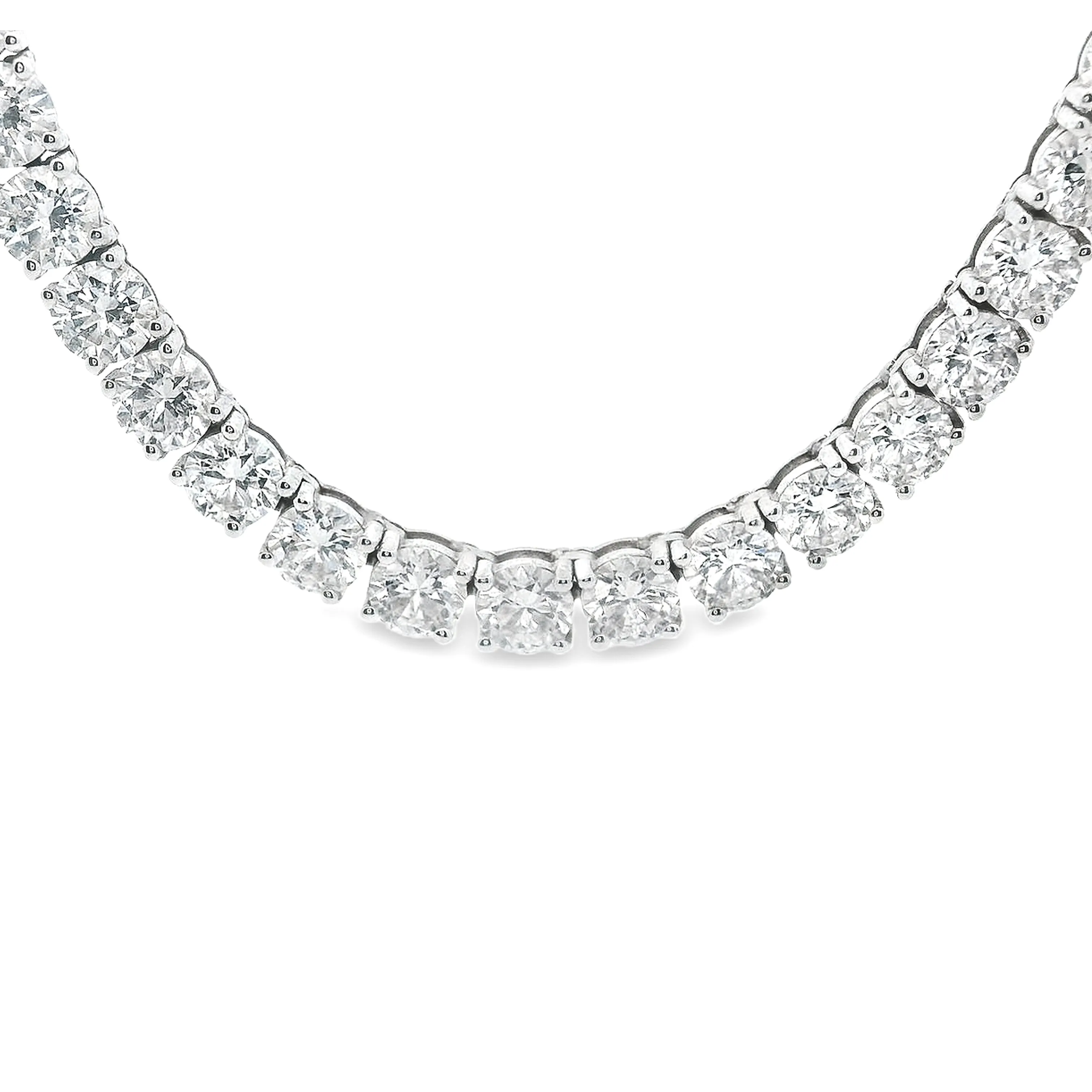 24.40ct 18k White Gold Diamond Necklace