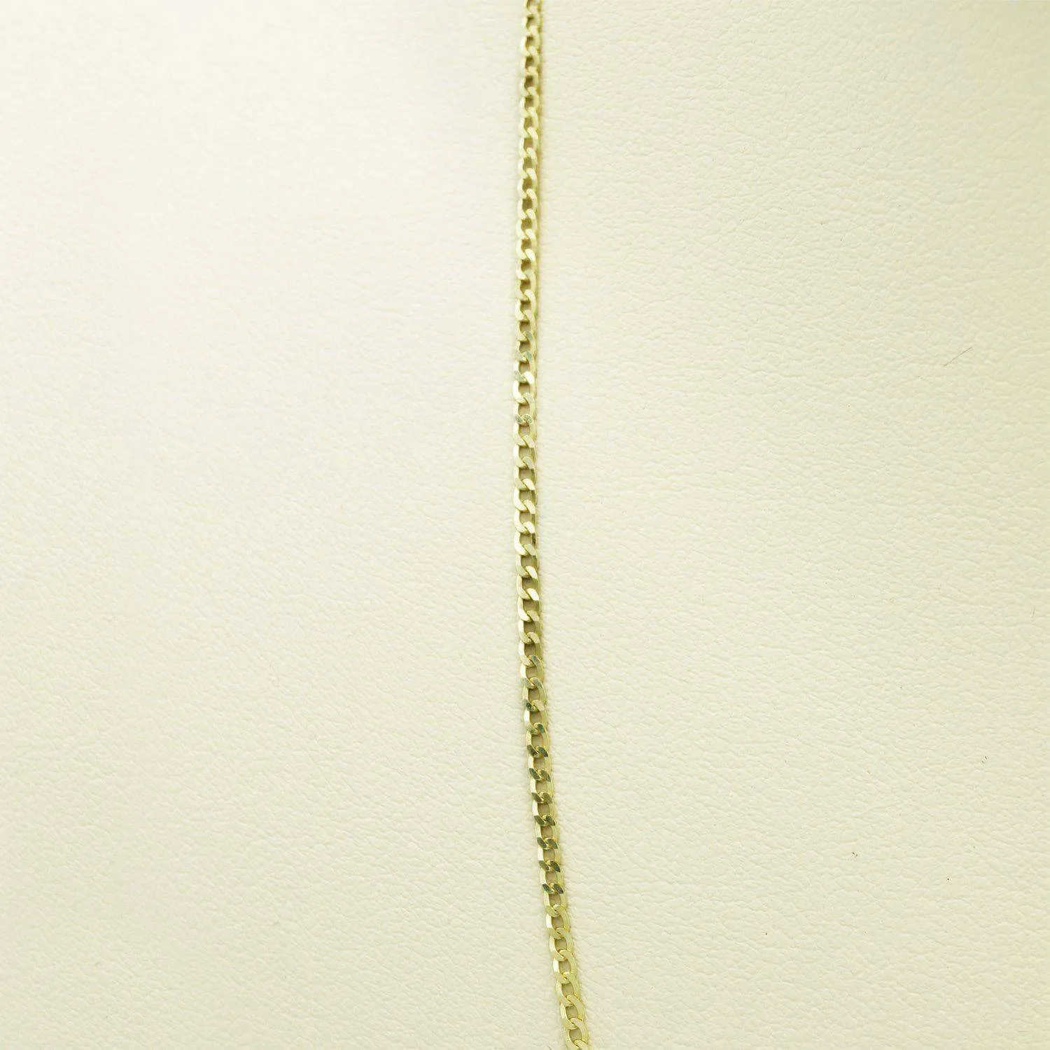 3mm Curb Link Chain in 10K Solid Yellow Gold