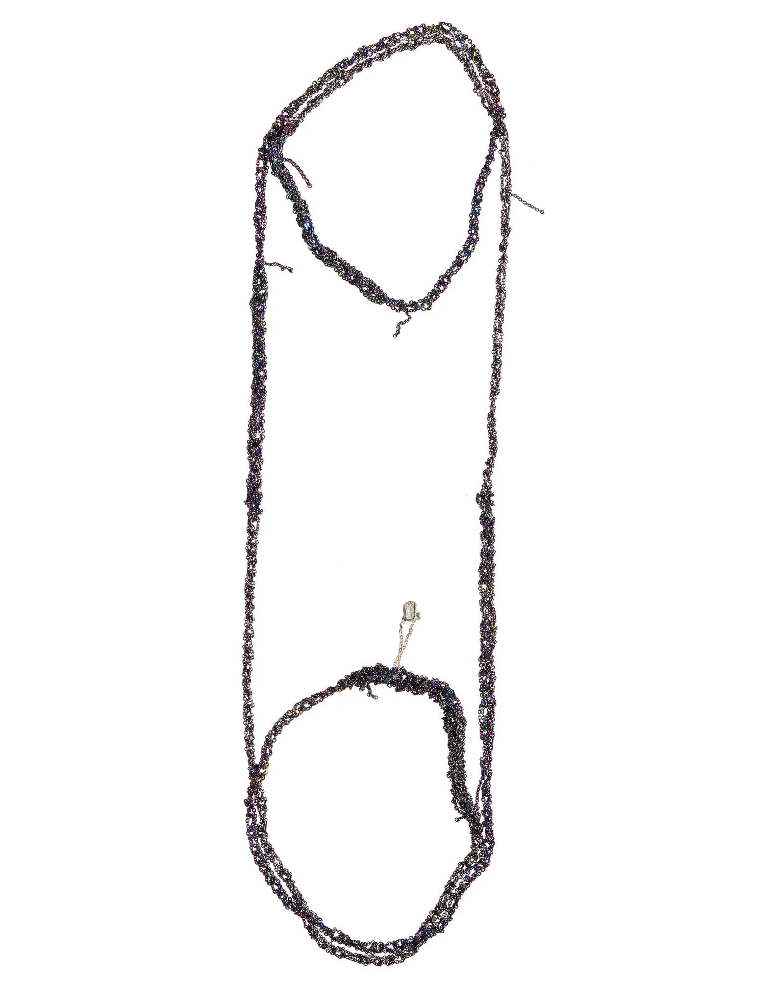 4-Tone Simple Necklace in Faded   Spectrum