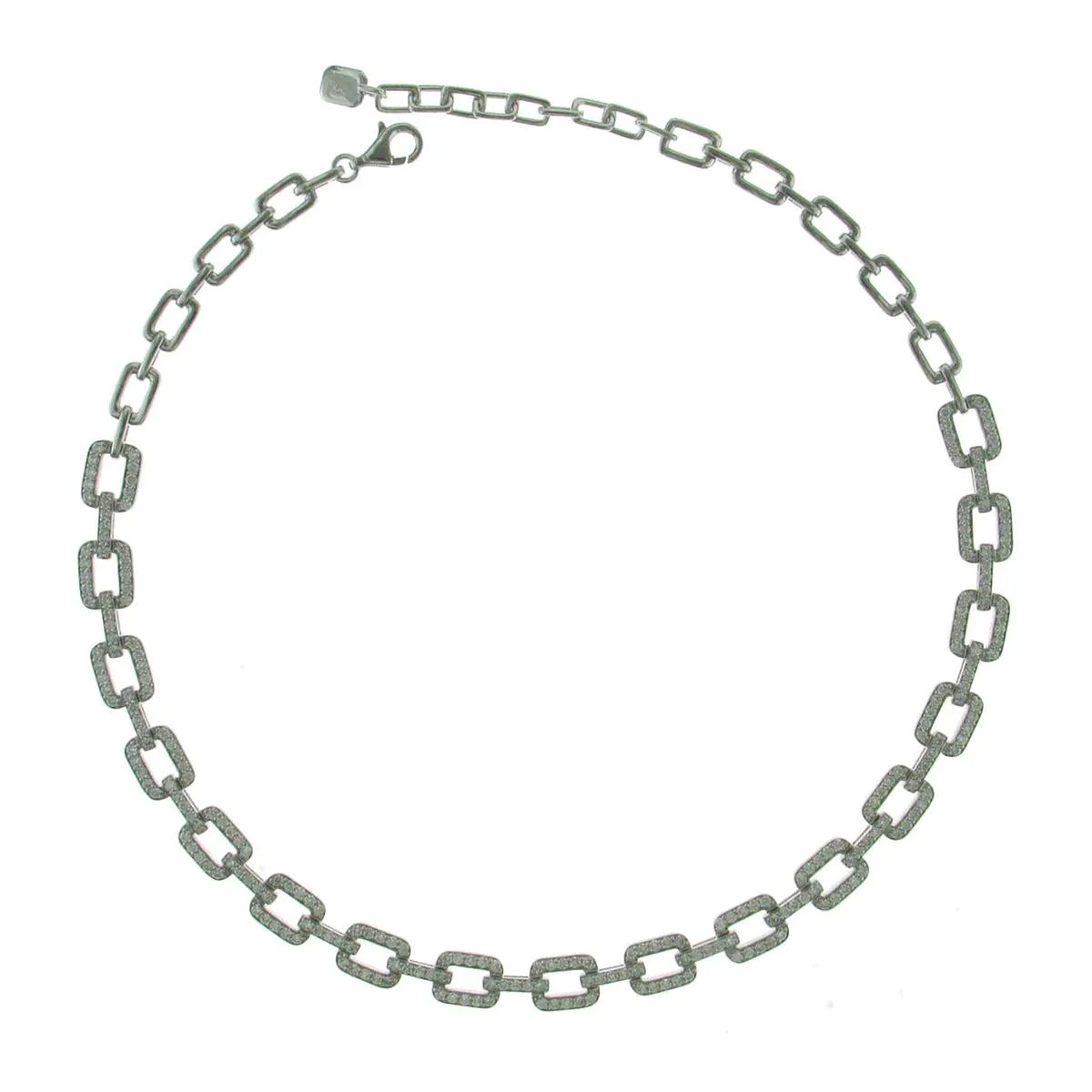4.50CT T.W. Diamond Link Choker Statement Necklace