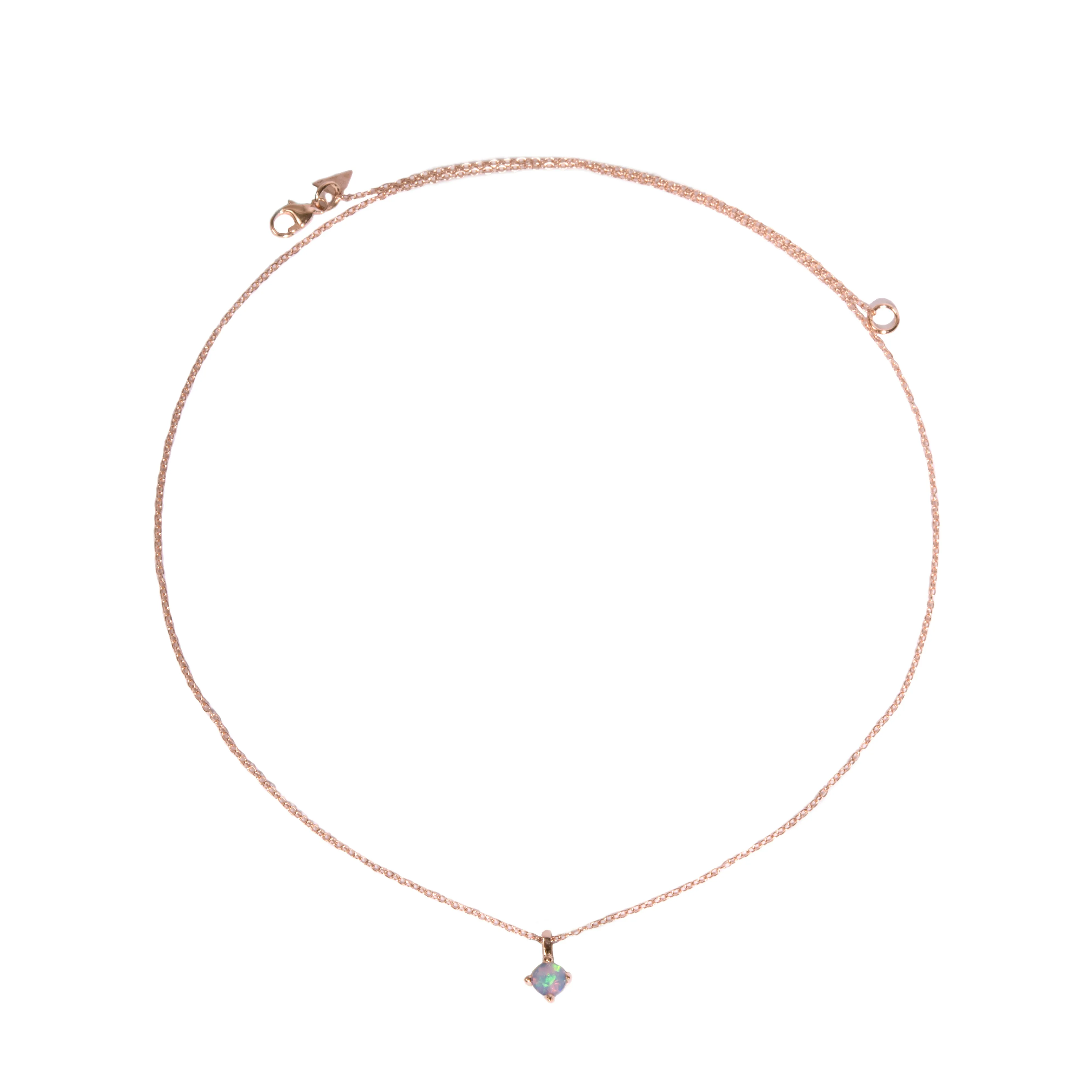 4mm Opal Pendant Necklace