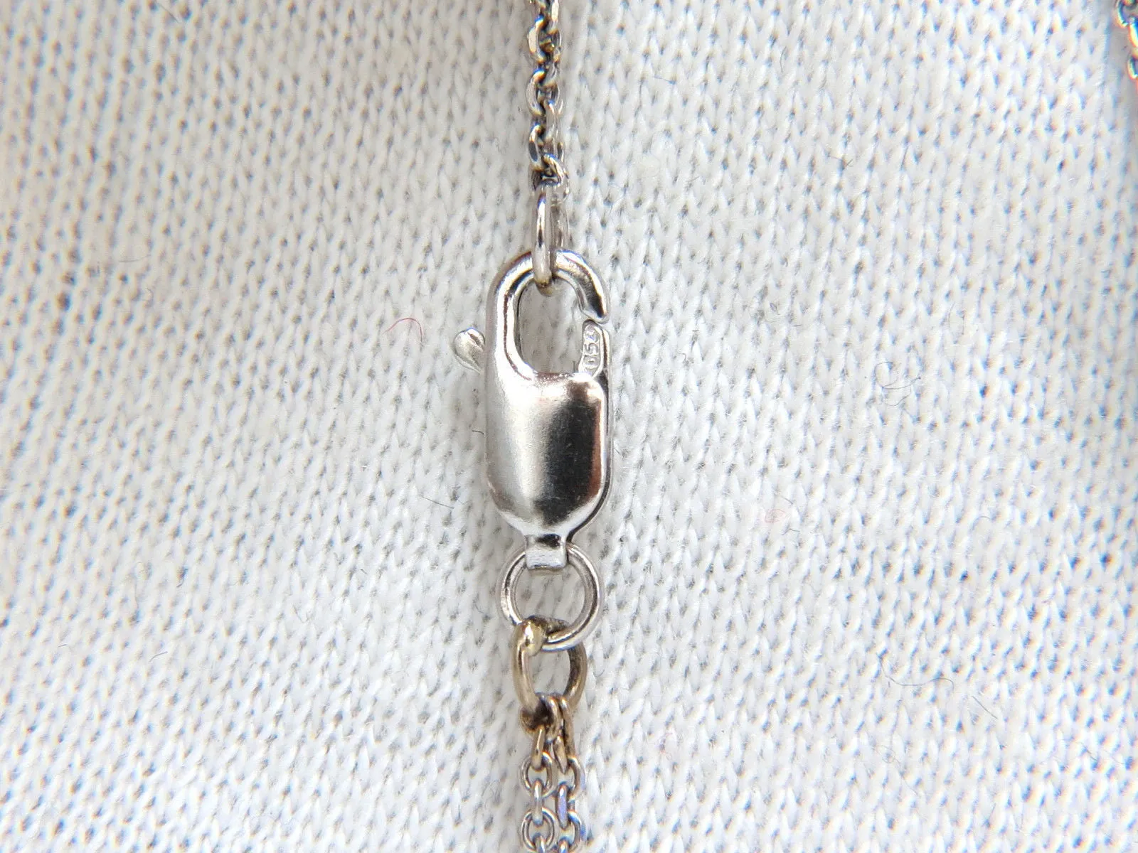 5.00ct diamonds earrings & necklace matching suite 18kt g/vs diamond shaped