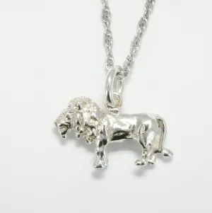 925 Sterling Silver Full Body Lion Necklace