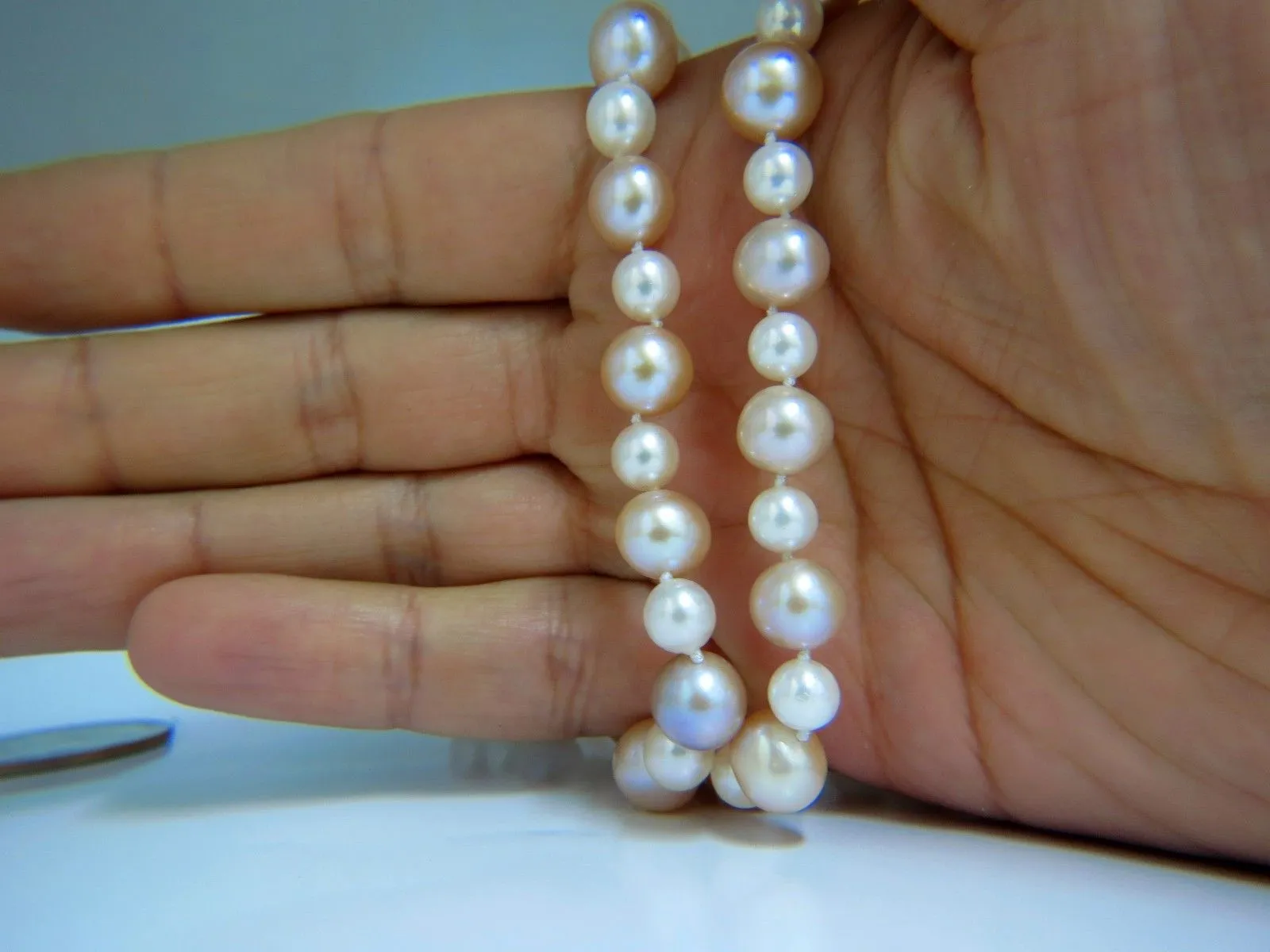 9.7mm Natural Akoya & Freshwater Endless Necklace 30inch
