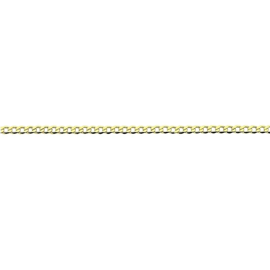 9ct Yellow Gold Silver Infused Open Curb Necklace 75cm