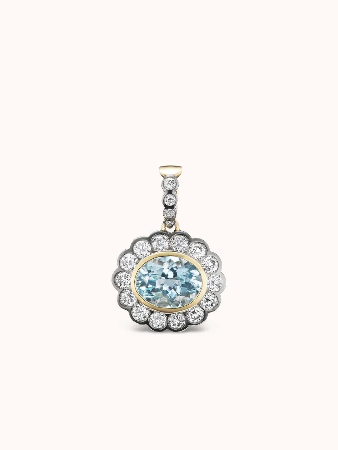 Alexandra Charm Necklace Aquamarine