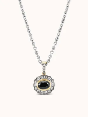 Alexandra Charm Necklace Black Diamond