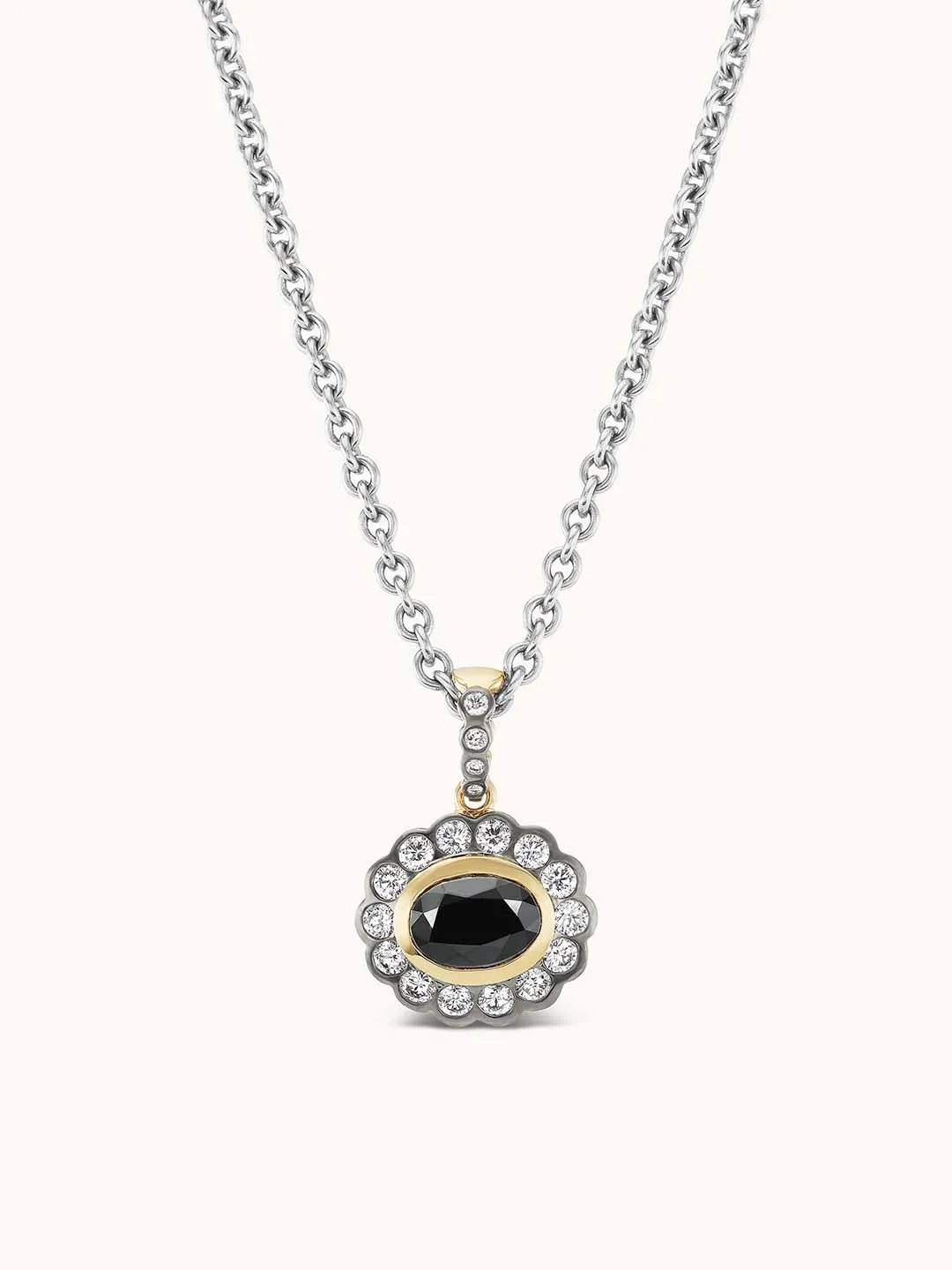Alexandra Charm Necklace Black Diamond