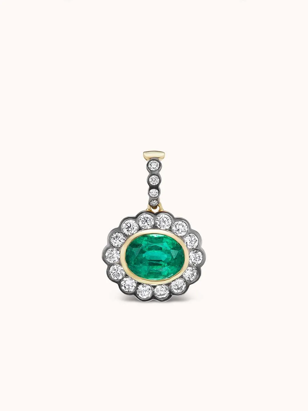 Alexandra Charm Necklace Emerald