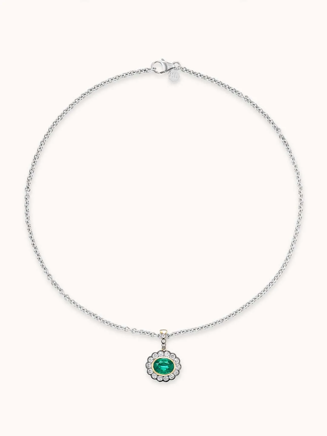 Alexandra Charm Necklace Emerald