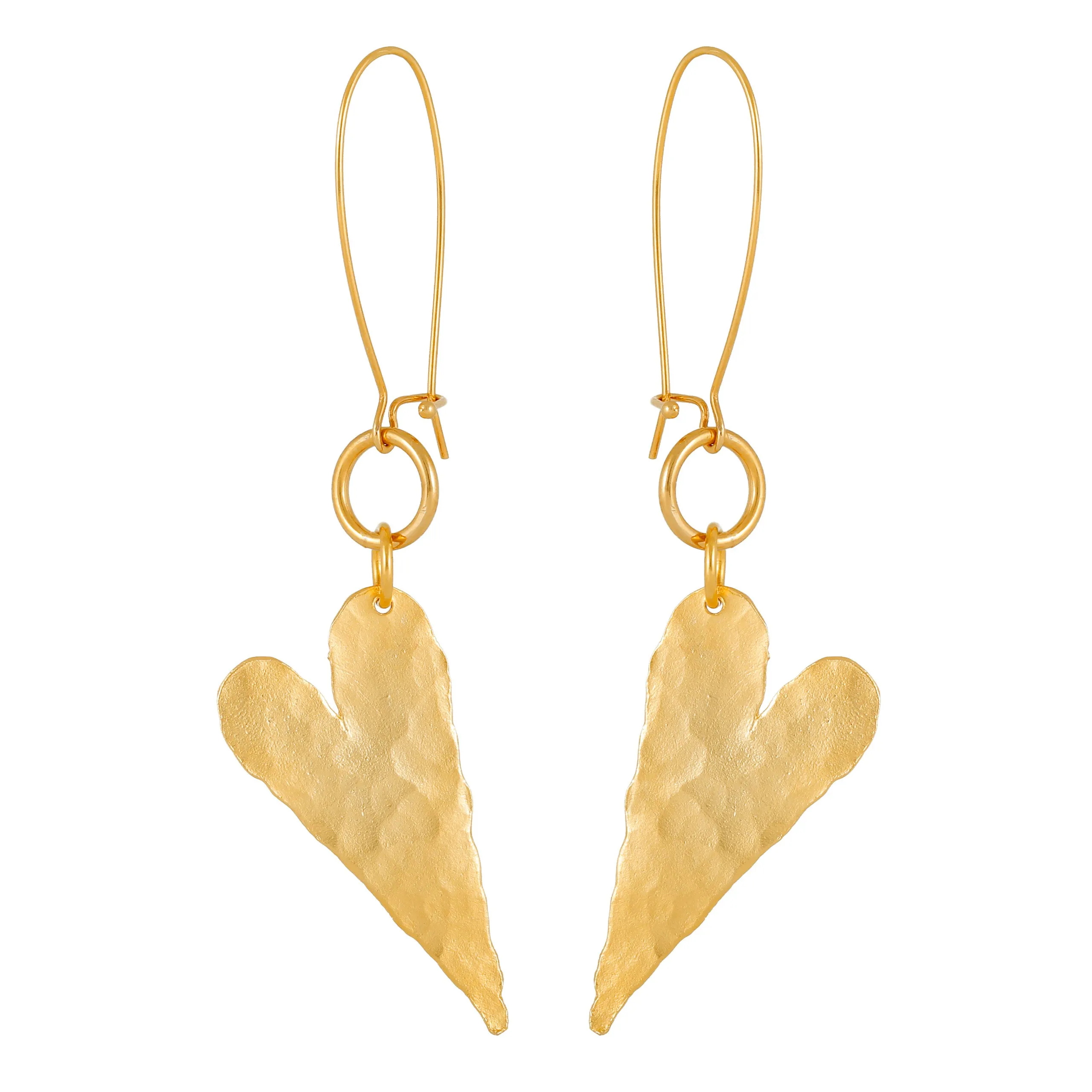 Alma gold hearts necklace and earrings
