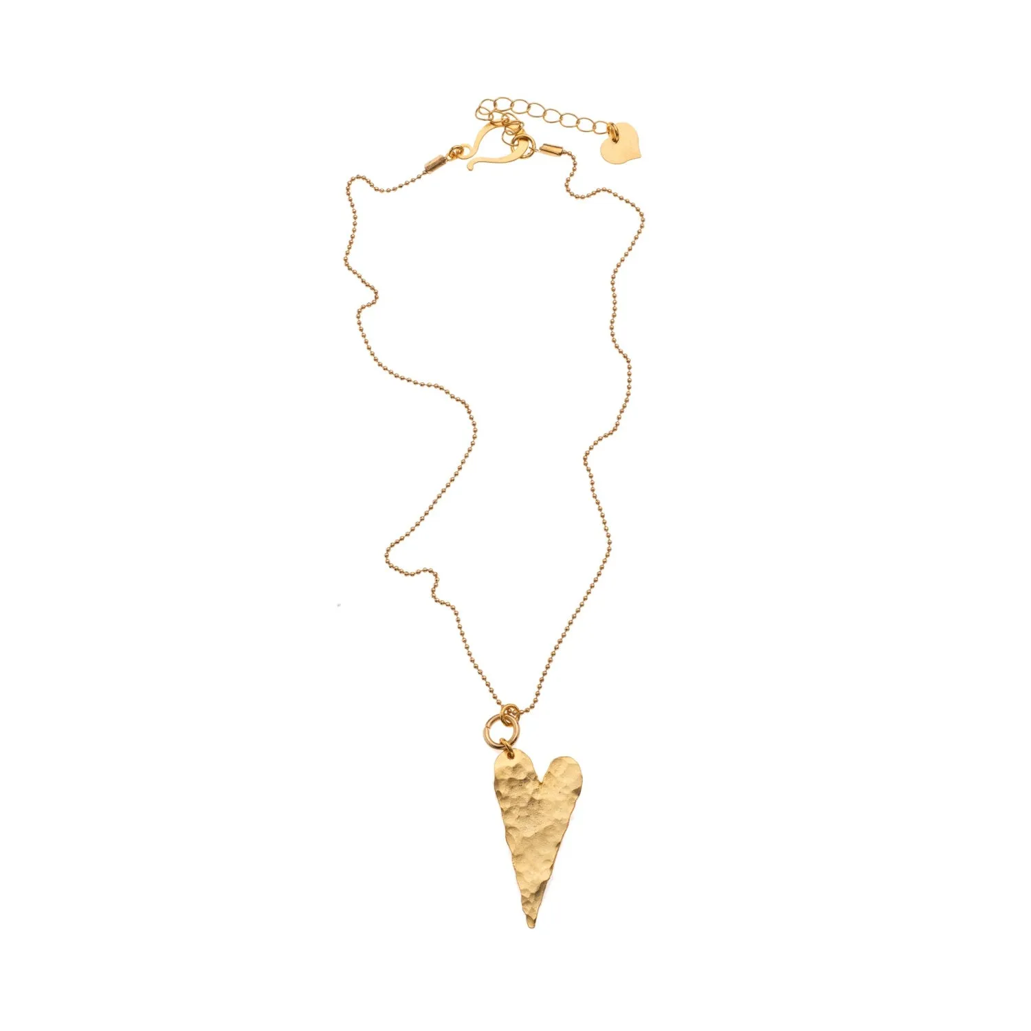 Alma gold hearts necklace and earrings