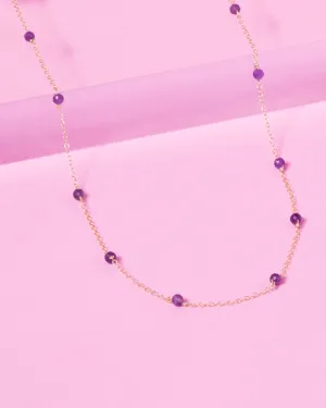AMETHYST KATHY 14K GOLD FILLED NECKLACE