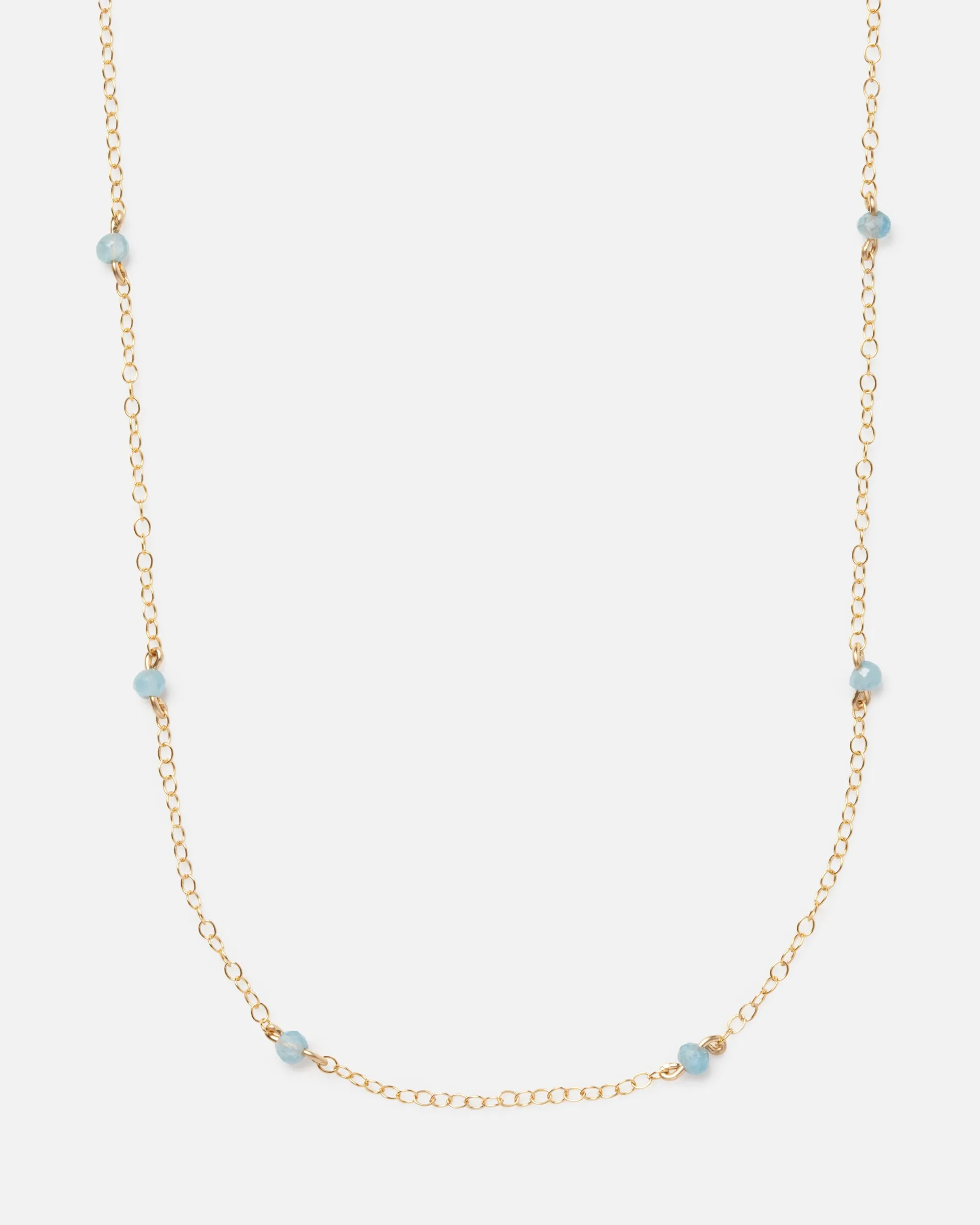 AQUAMARINE KATHY 14K GOLD FILLED NECKLACE
