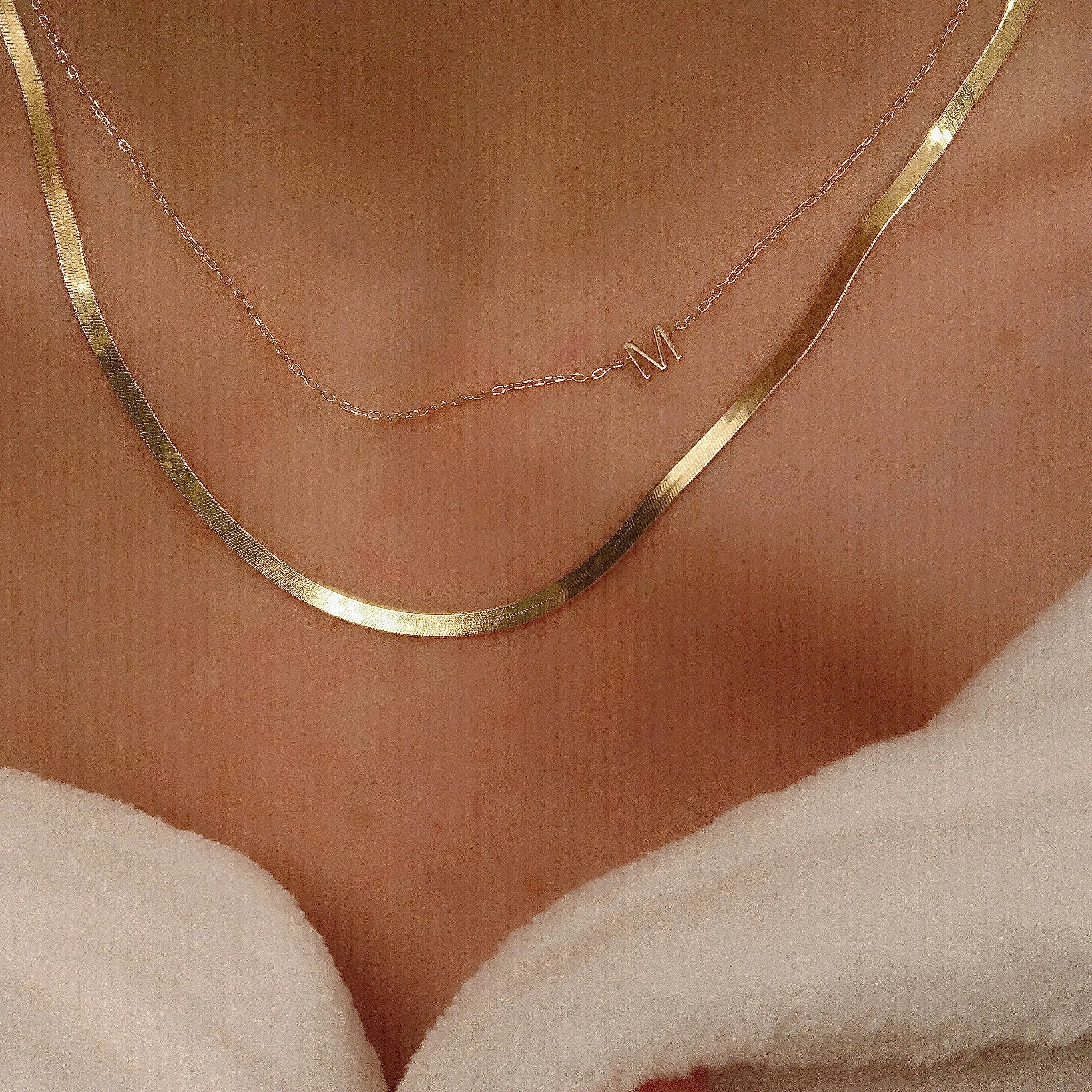 Asymmetrical Initial Necklace