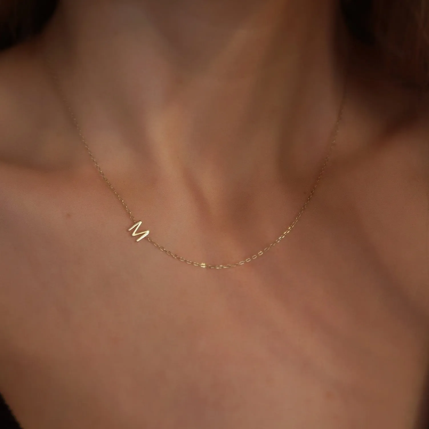 Asymmetrical Initial Necklace