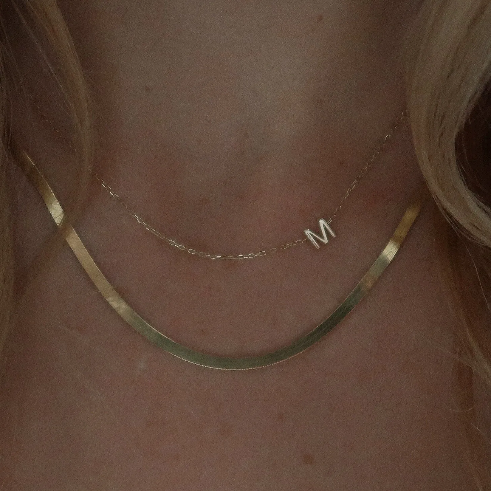 Asymmetrical Initial Necklace