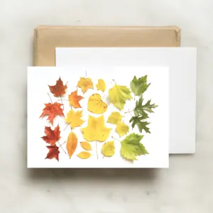 Autumn Leaf Ombre Card