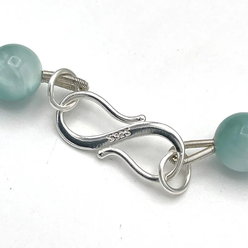 Baroque Pearl and Green Moonstone Gem Long Necklace