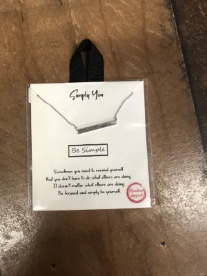 Be Simple Silver Bar Necklace
