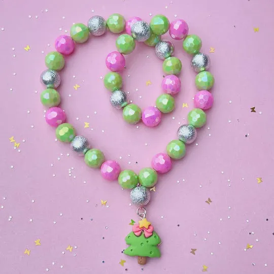 Beaded Necklace - Christmas Tree