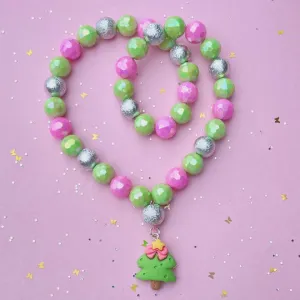 Beaded Necklace - Christmas Tree