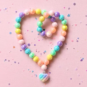 Beaded Necklace - Heart