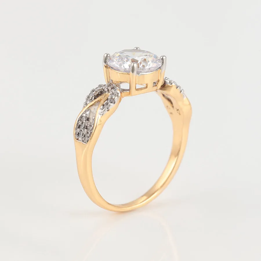 Beautiful Gold Plated Full Cz Diamond Ring