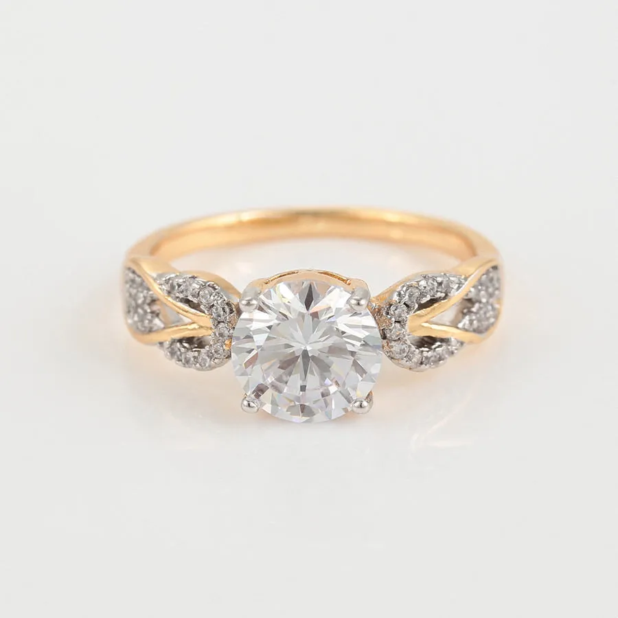 Beautiful Gold Plated Full Cz Diamond Ring