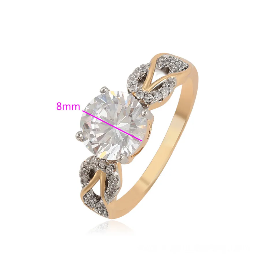 Beautiful Gold Plated Full Cz Diamond Ring