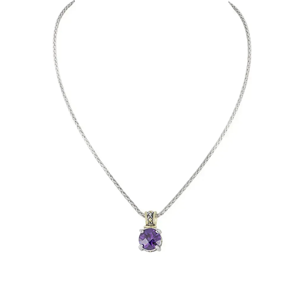 Beijos Cor - Round Cut Pendant Necklace