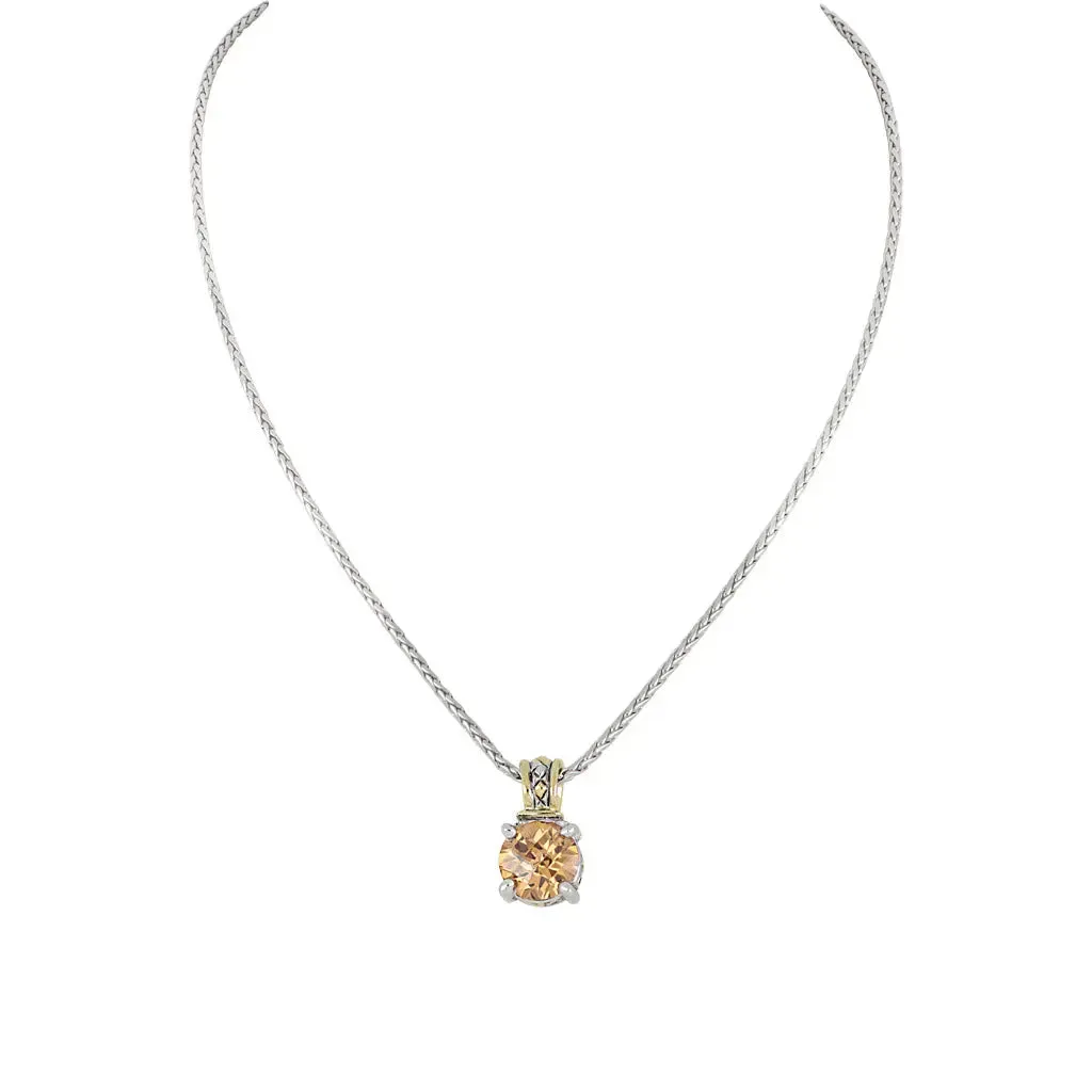 Beijos Cor - Round Cut Pendant Necklace