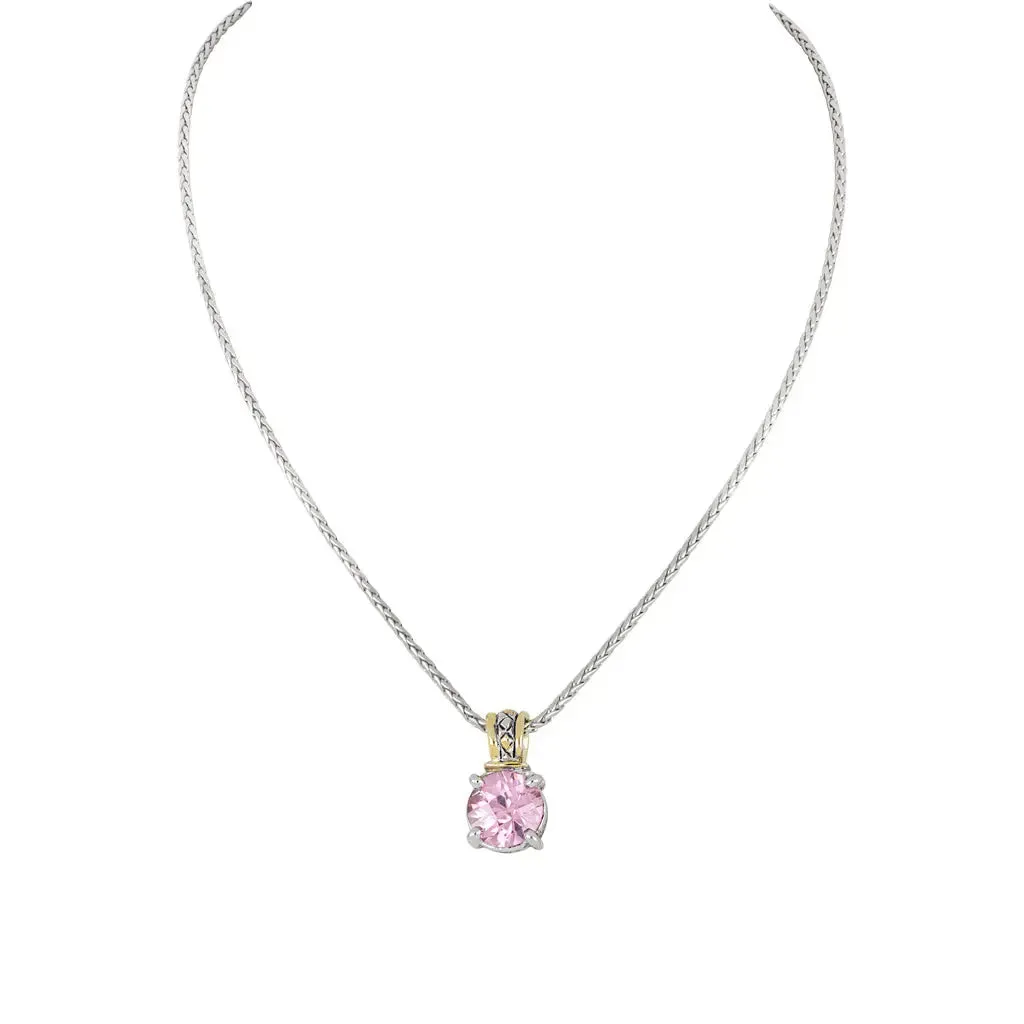 Beijos Cor - Round Cut Pendant Necklace