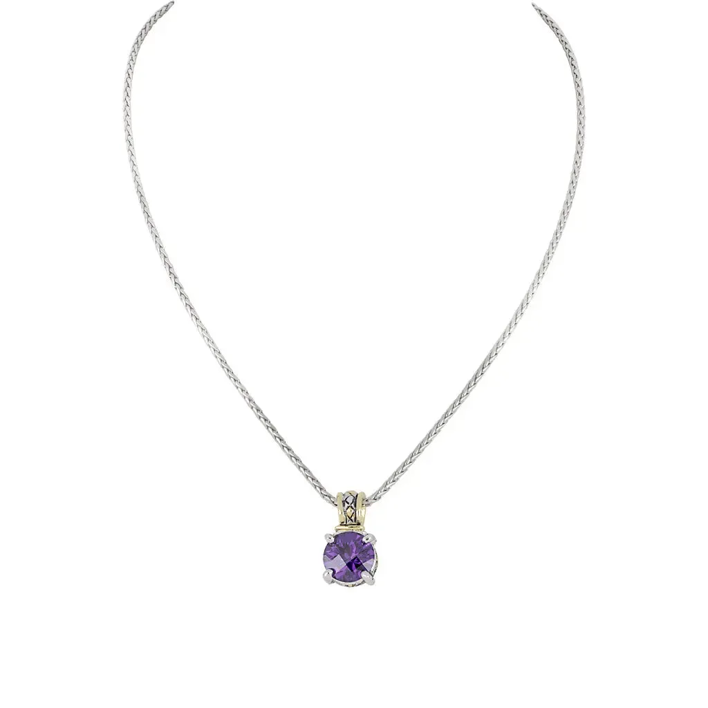 Beijos Cor - Round Cut Pendant Necklace