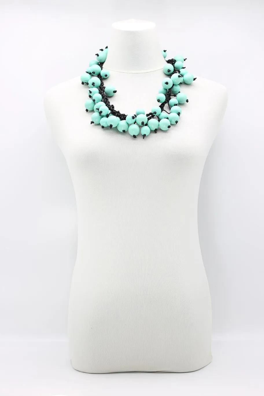 Berry Beads on Cotton Cord Necklace - Long