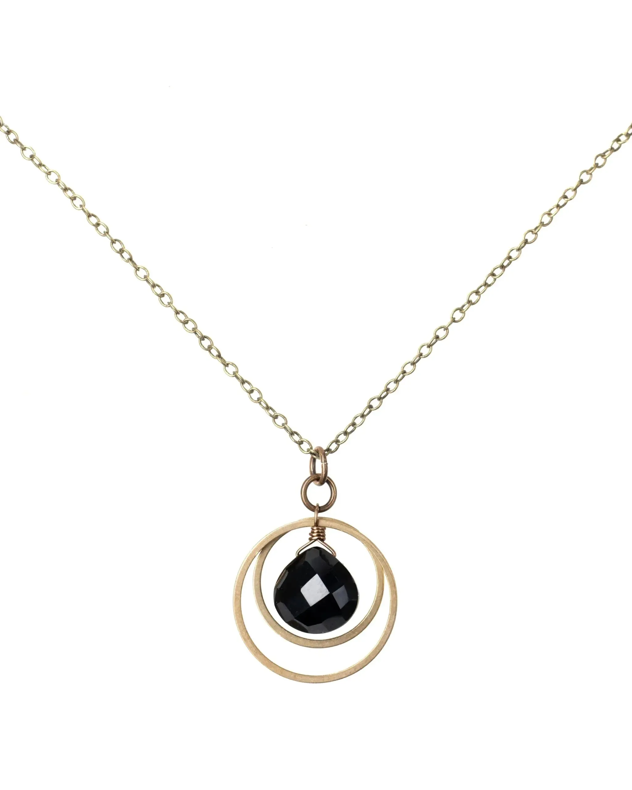 Black Onyx Circles Necklace