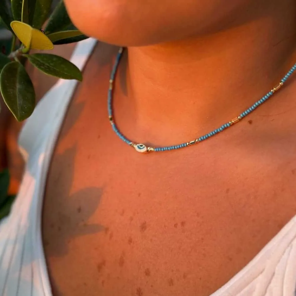 Blue Eye Bead Necklace 2