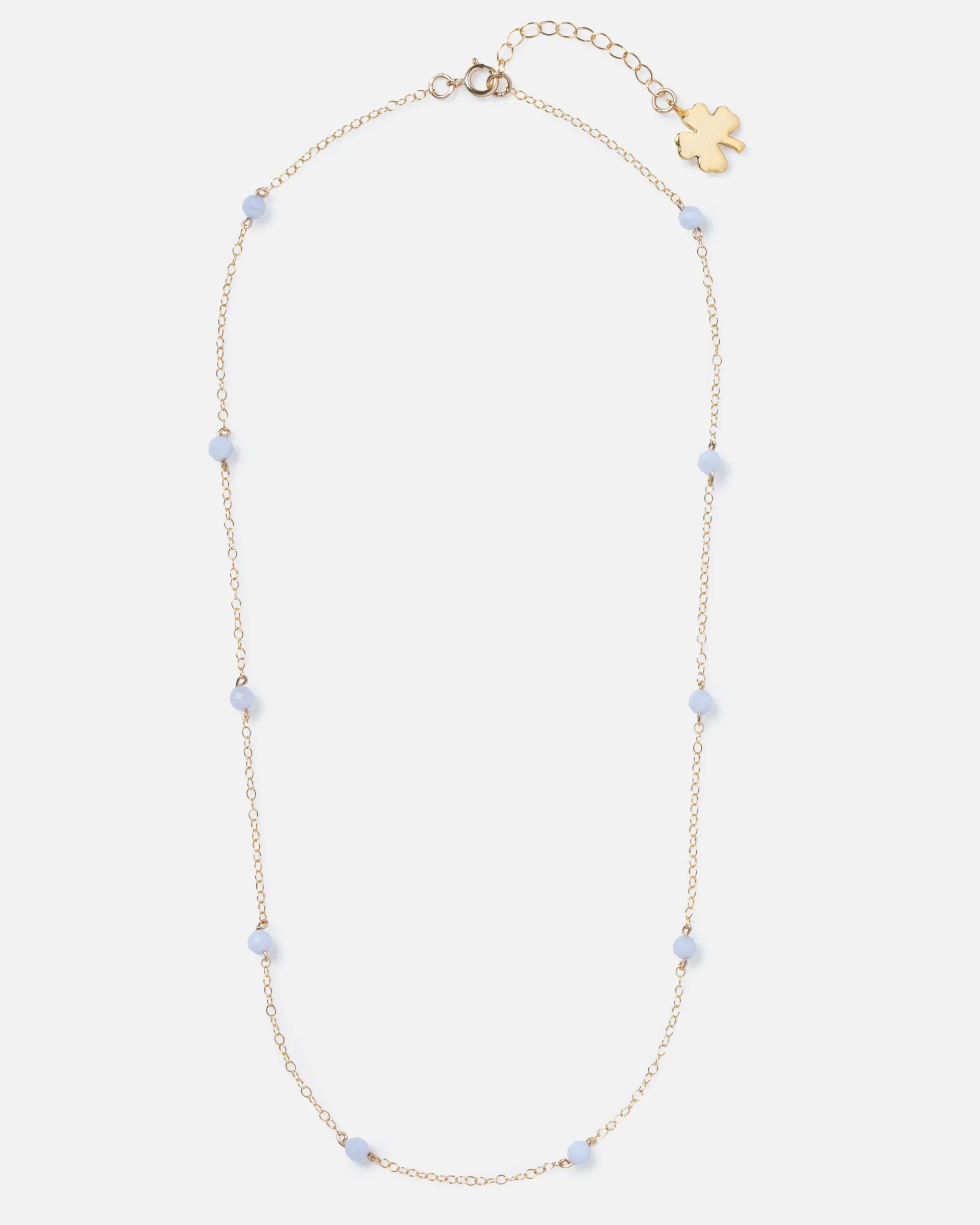 BLUE LACE AGATE KATHY 14K GOLD FILLED NECKLACE