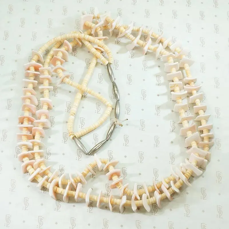 Blushing Pink Shell & Heishi Bead Necklace