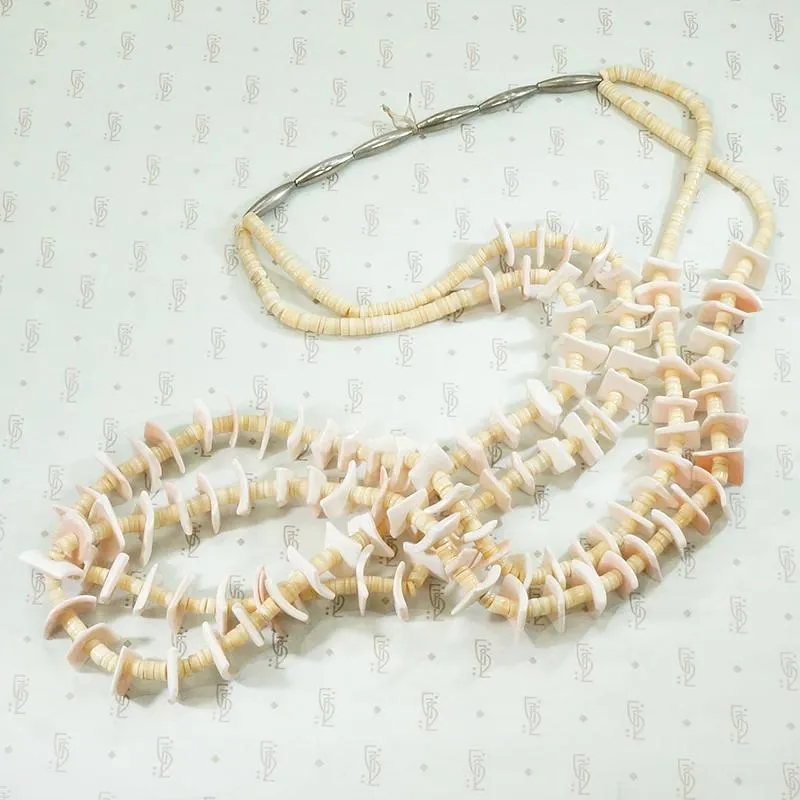 Blushing Pink Shell & Heishi Bead Necklace