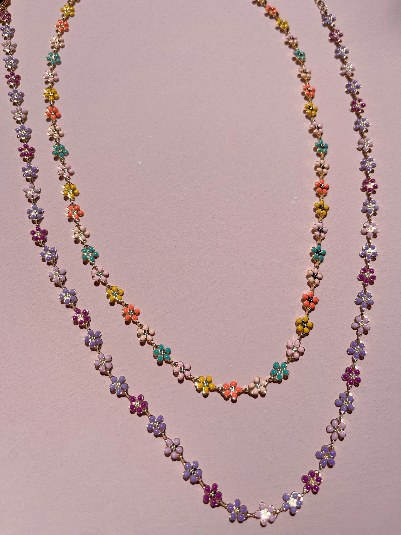 Bouquet Enamel Necklace