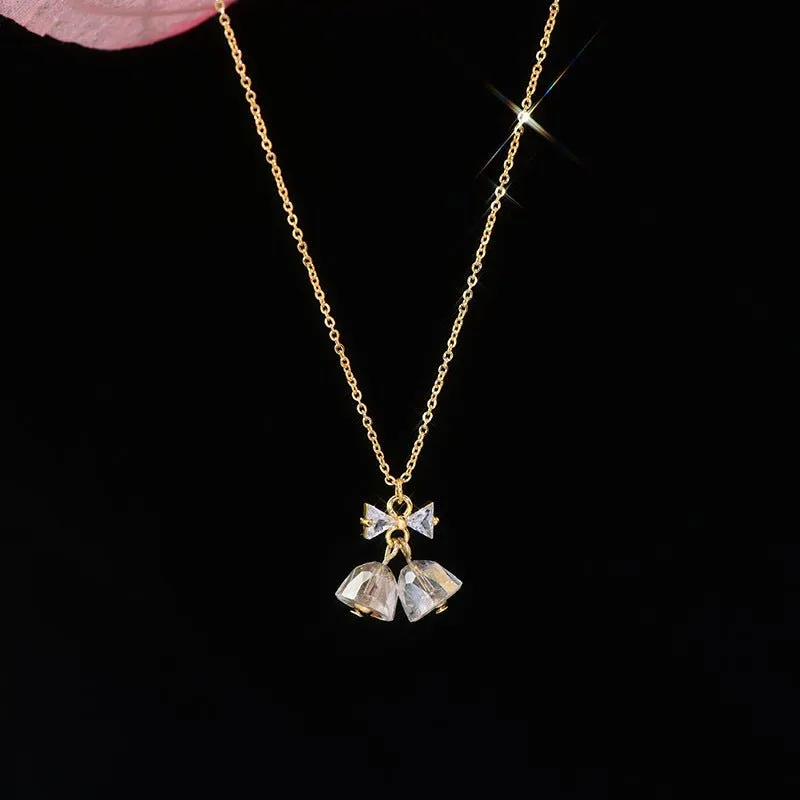 Bow and Bell Necklace