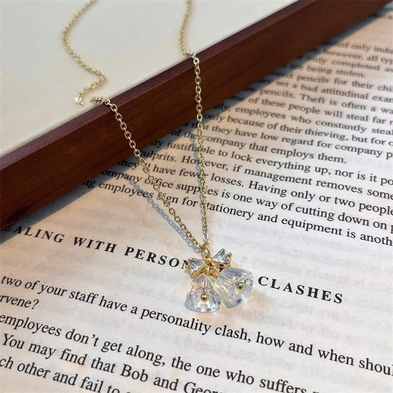 Bow and Bell Necklace