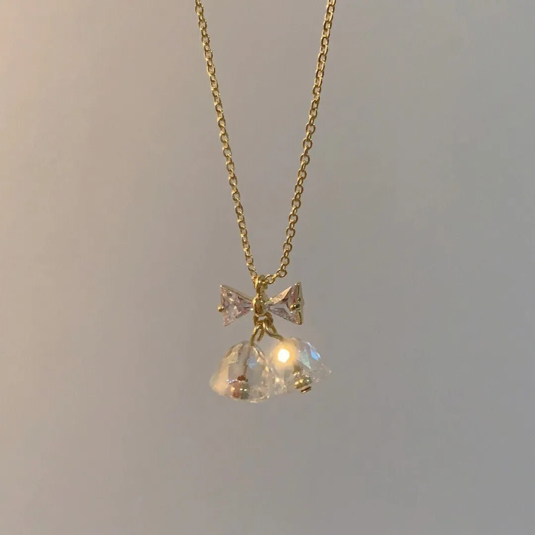 Bow and Bell Necklace